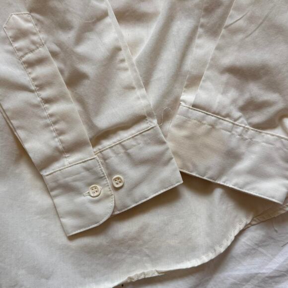 Vintage 90s WayneScott cream tuxedo shirt sz med victorian vampire academia - Picture 4 of 8